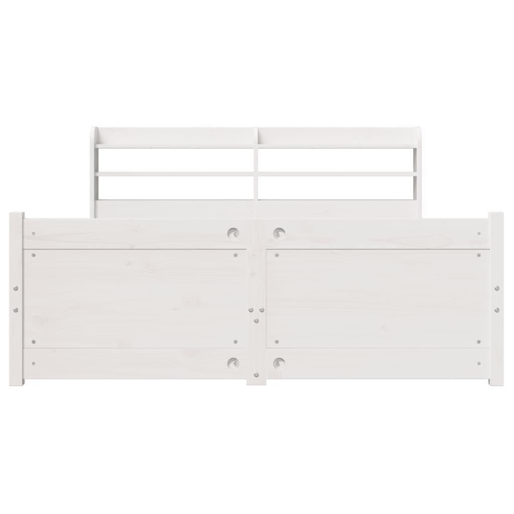 Cadre de lit avec tête de lit sans matelas blanc 150x200 cm - XIOS
