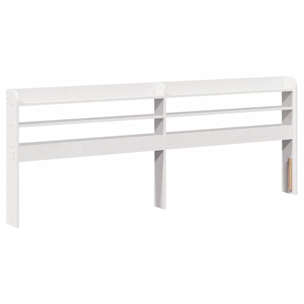 Cadre de lit avec tête de lit sans matelas blanc 180x200 cm - XIOS