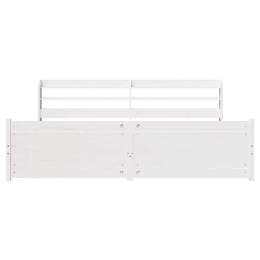 Cadre de lit avec tête de lit sans matelas blanc 180x200 cm - XIOS