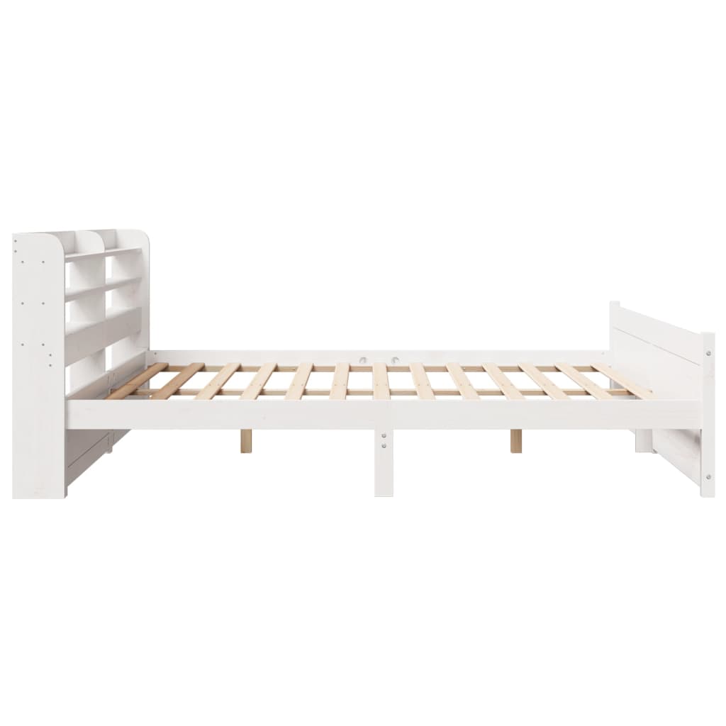 Cadre de lit avec tête de lit sans matelas blanc 180x200 cm - XIOS