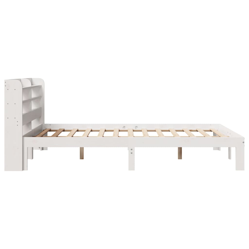 Cadre de lit et tête de lit sans matelas blanc 135x190 cm - XIOS