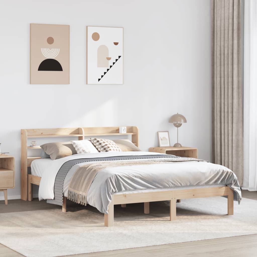 Cadre de lit avec tête de lit sans matelas 140x190 cm - XIOS