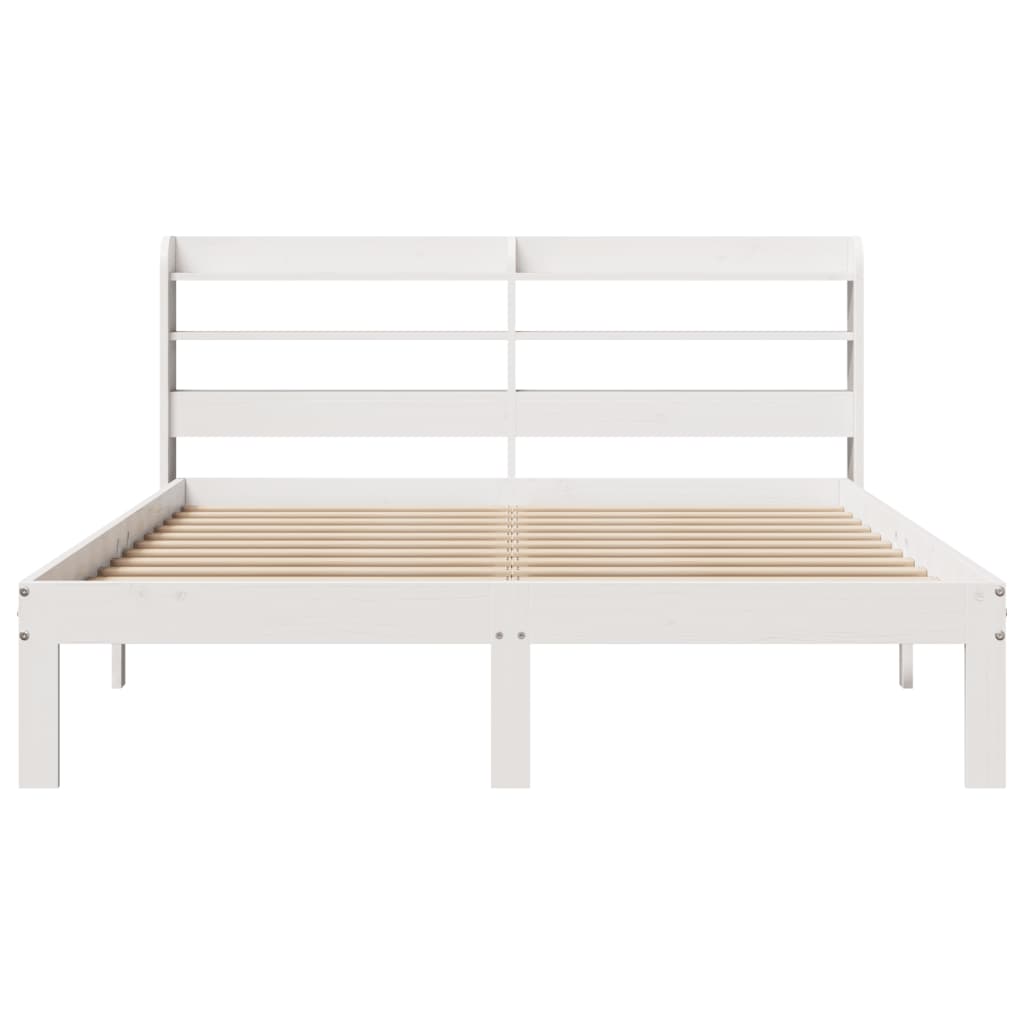 Cadre de lit avec tête de lit sans matelas blanc 140x200 cm - XIOS