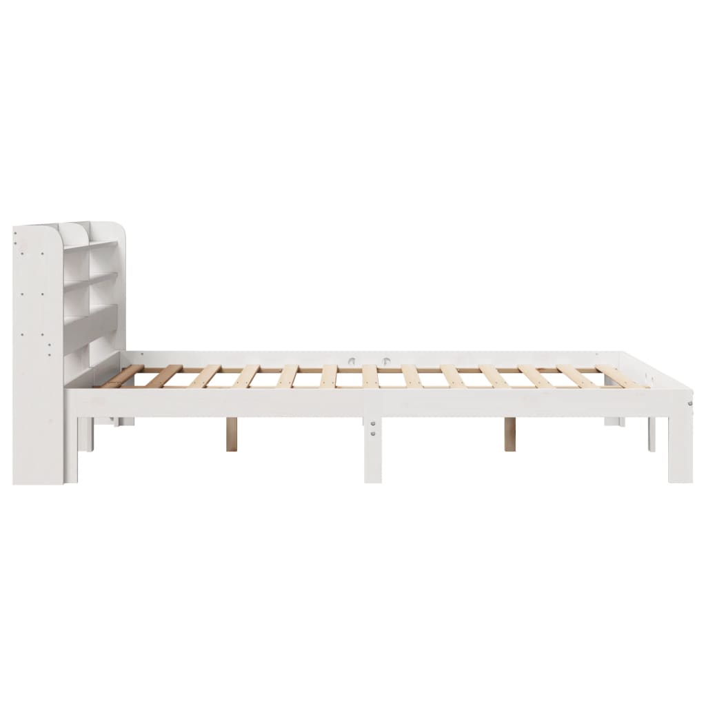 Cadre de lit avec tête de lit sans matelas blanc 140x200 cm - XIOS