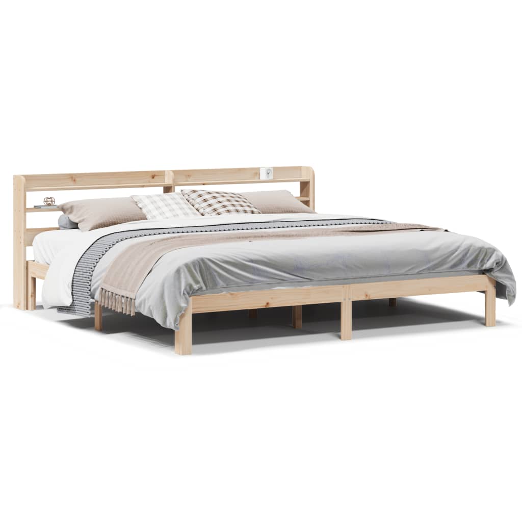 Cadre de lit avec tête de lit sans matelas 200x200 cm - XIOS