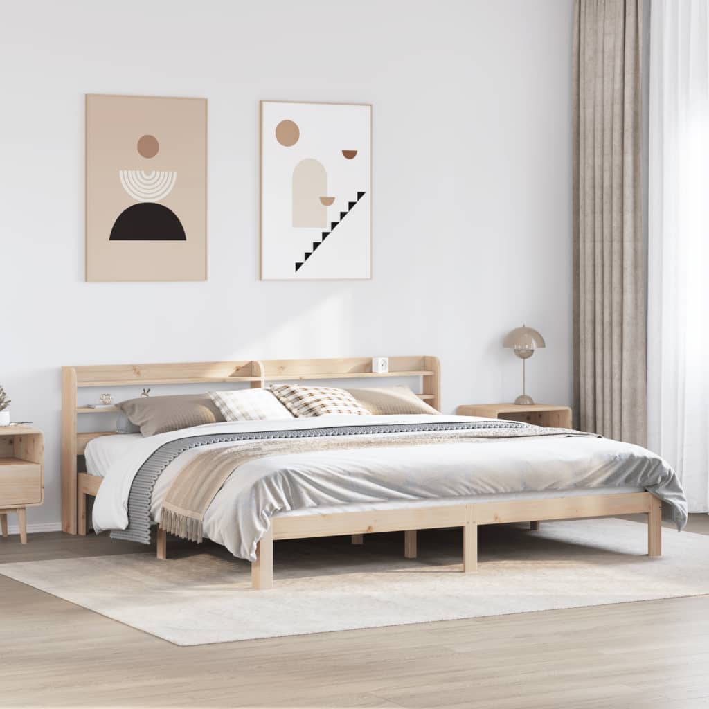 Cadre de lit avec tête de lit sans matelas 200x200 cm - XIOS