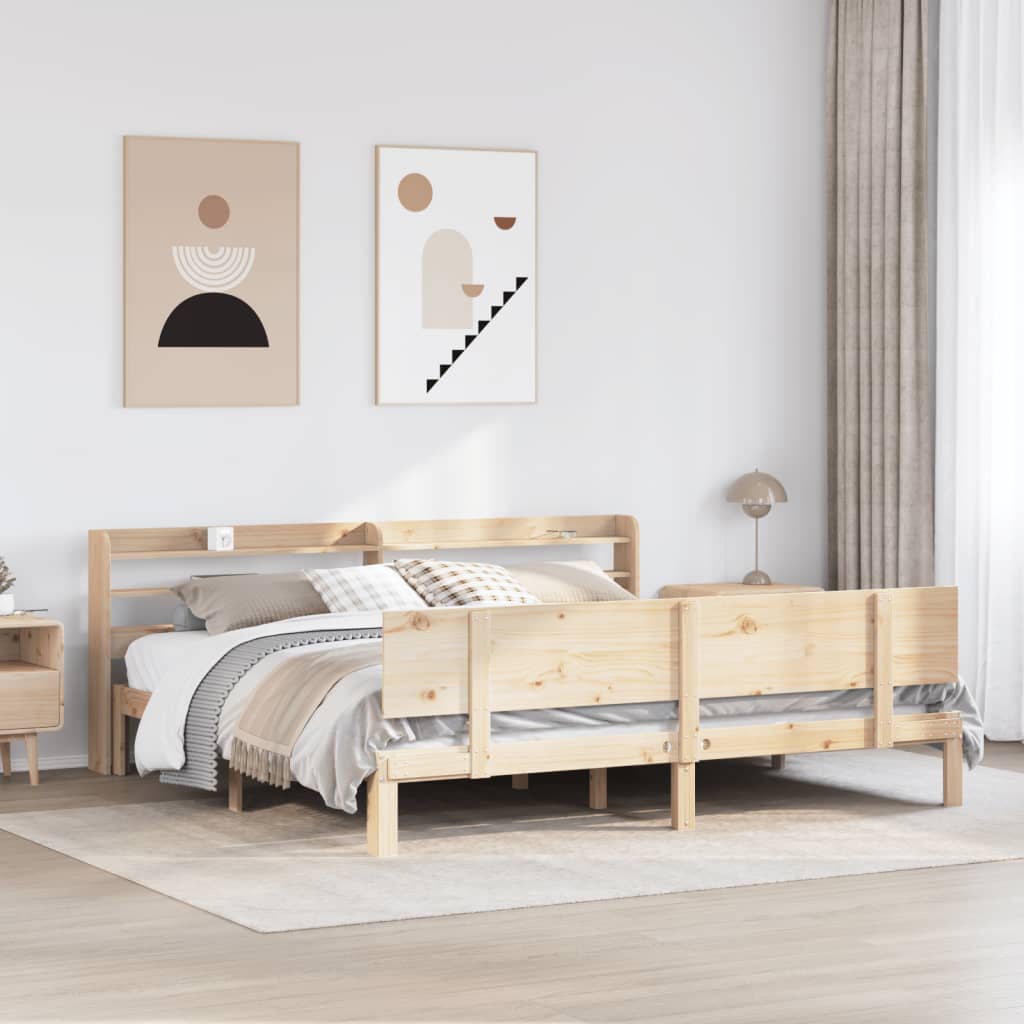 Cadre de lit avec tête de lit sans matelas 200x200 cm - XIOS