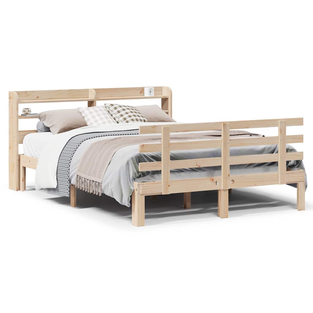 Cadre de lit et tête de lit sans matelas 135x190 cm - XIOS