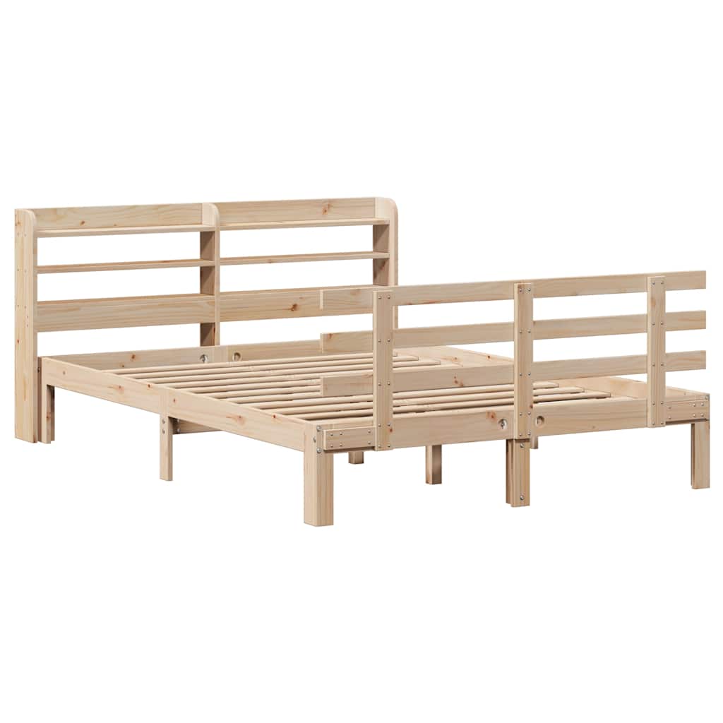 Cadre de lit et tête de lit sans matelas 135x190 cm - XIOS