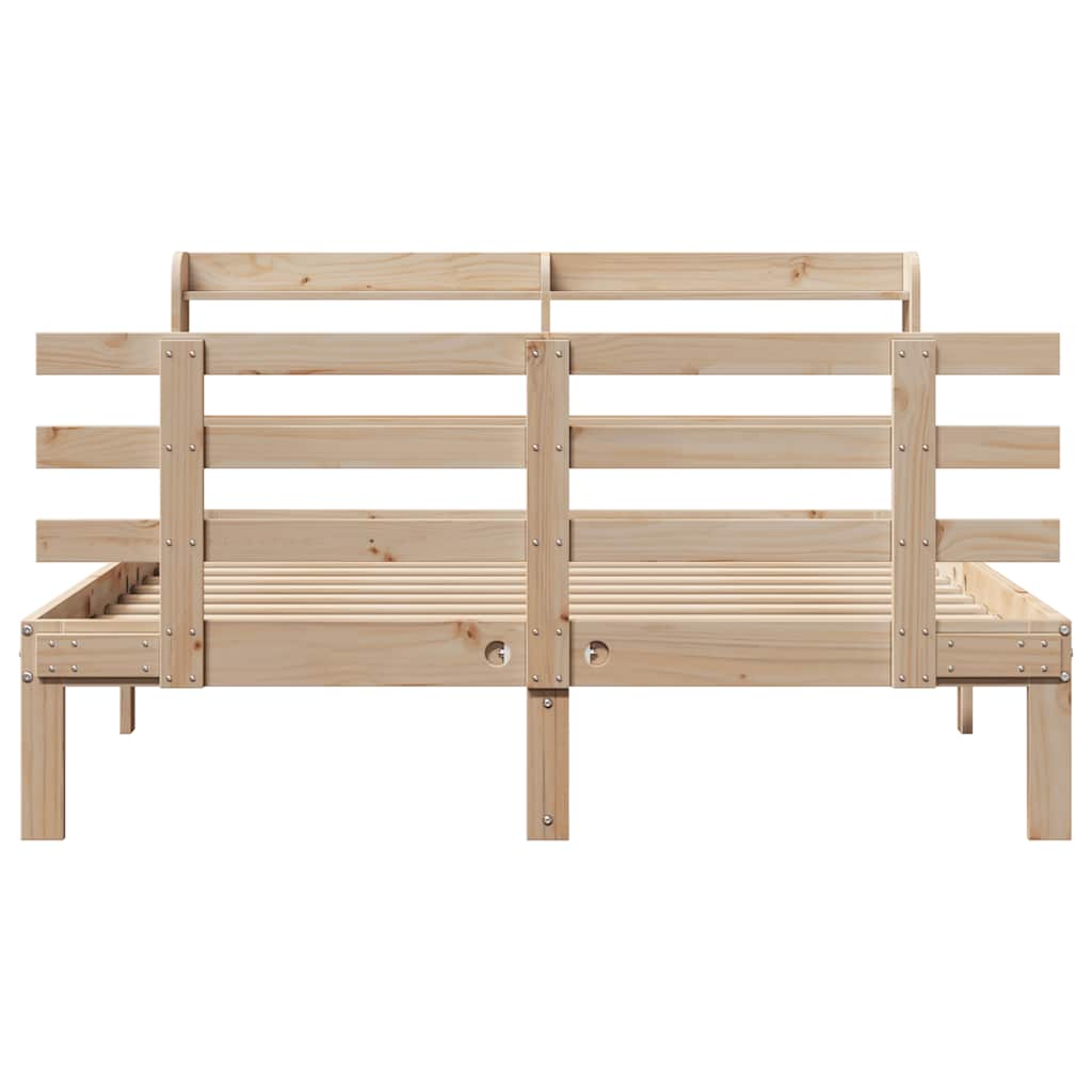 Cadre de lit et tête de lit sans matelas 135x190 cm - XIOS
