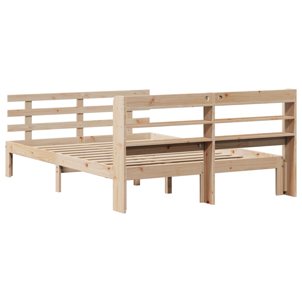Cadre de lit et tête de lit sans matelas 135x190 cm - XIOS