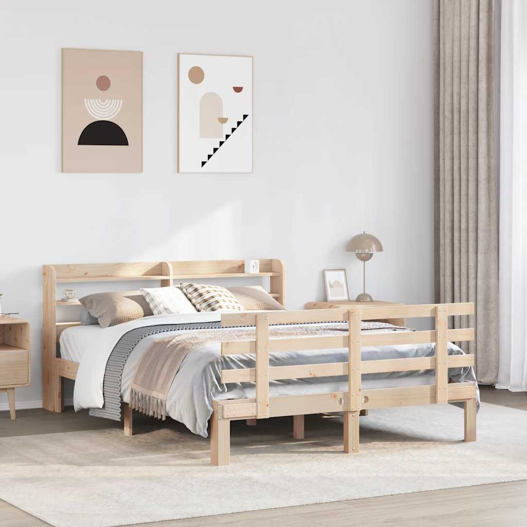 Cadre de lit et tête de lit sans matelas 135x190 cm - XIOS