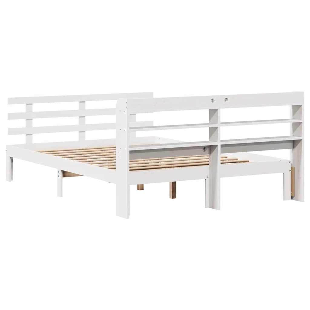 Cadre de lit avec tête de lit sans matelas blanc 120x200 cm - XIOS