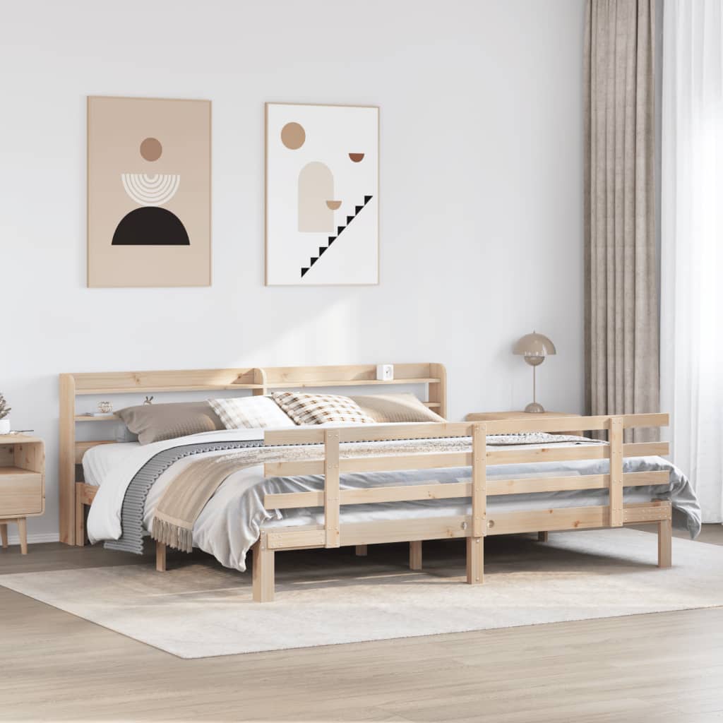 Cadre de lit avec tête de lit sans matelas 180x200 cm - XIOS