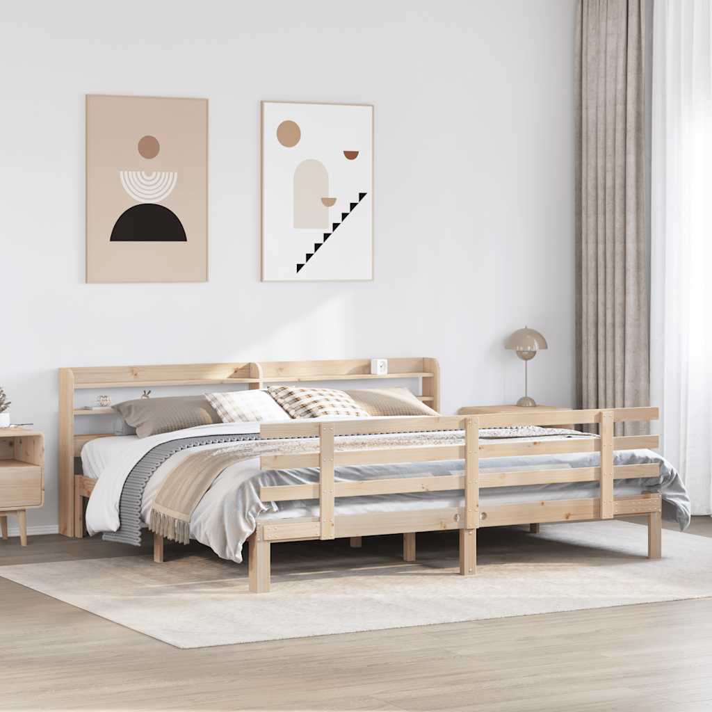 Cadre de lit avec tête de lit sans matelas 180x200 cm - XIOS