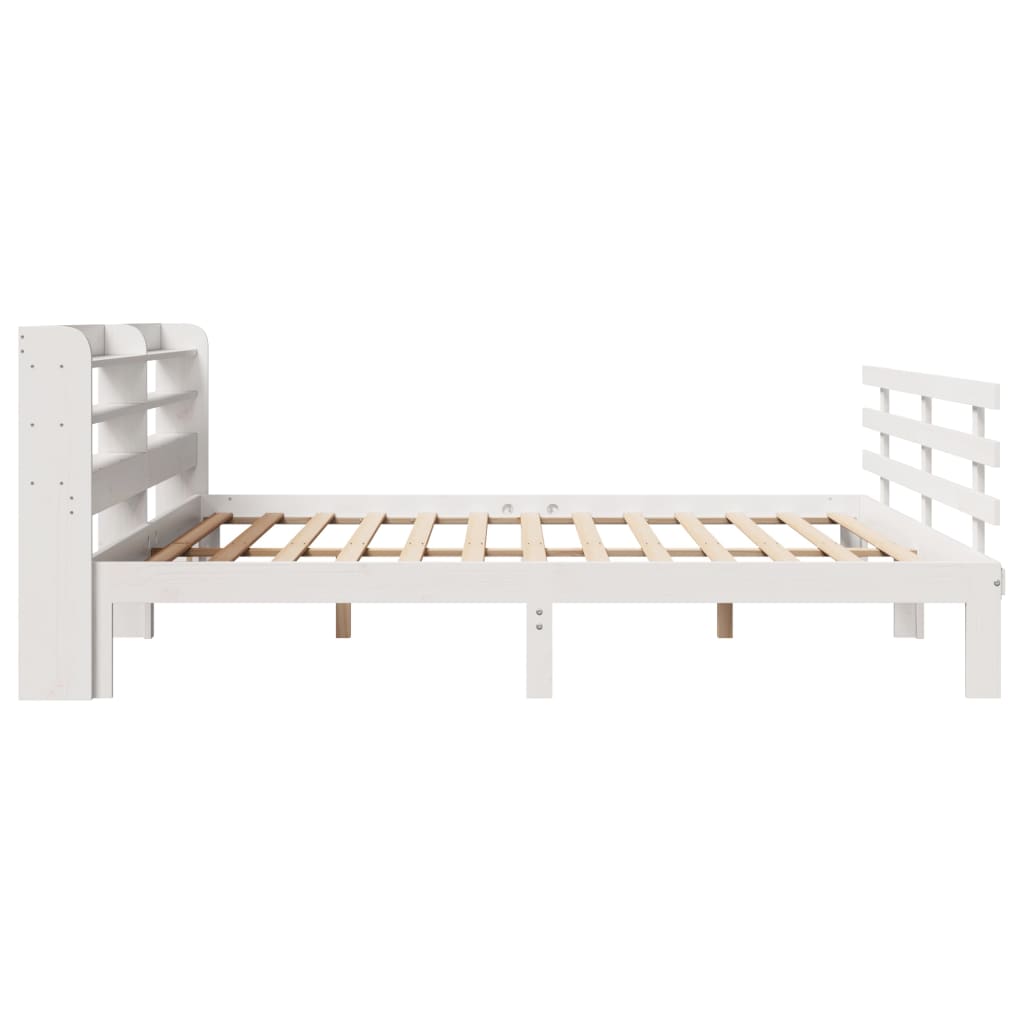 Cadre de lit avec tête de lit sans matelas blanc 200x200 cm - XIOS