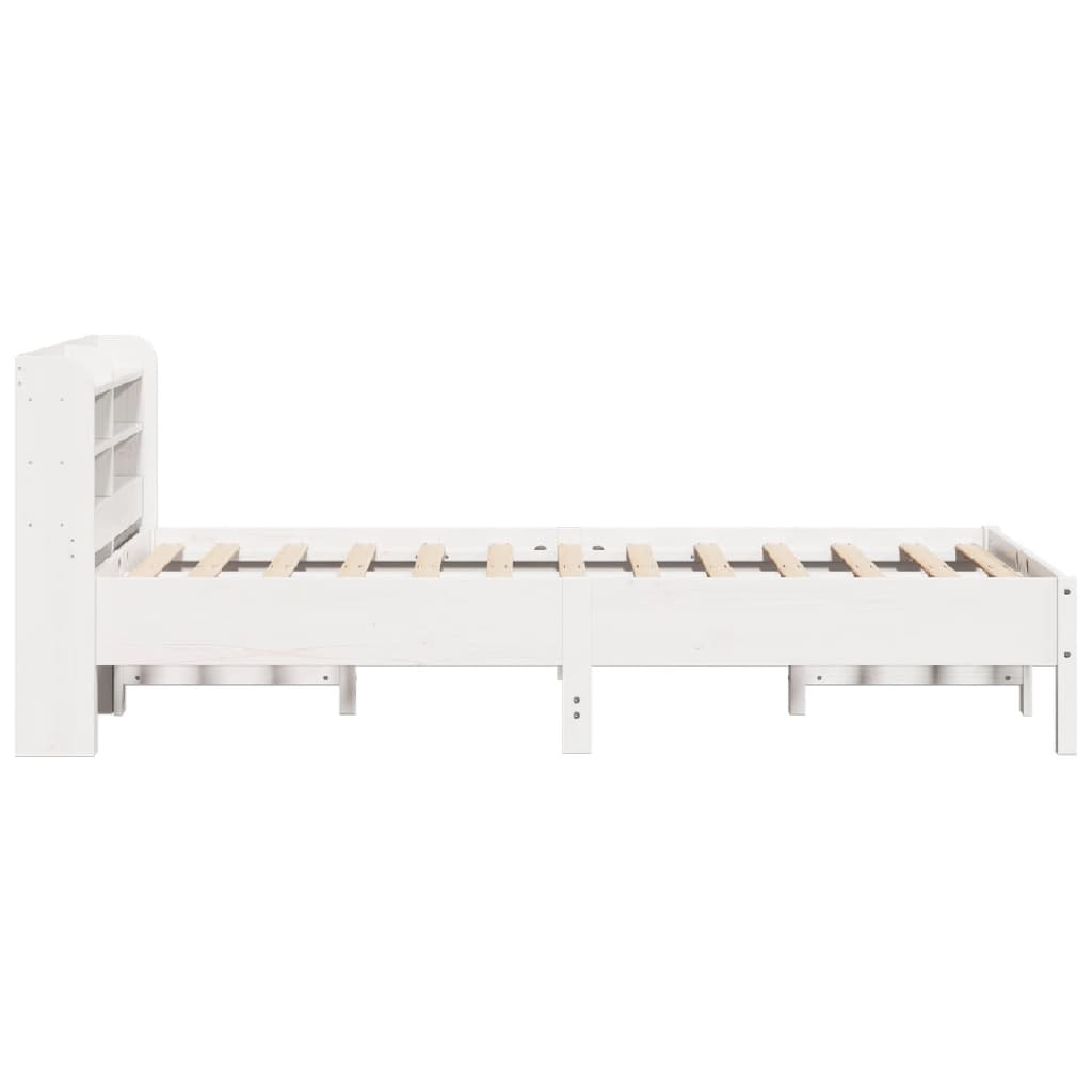 Cadre de lit sans matelas blanc 90x190 cm bois de pin massif - XIOS
