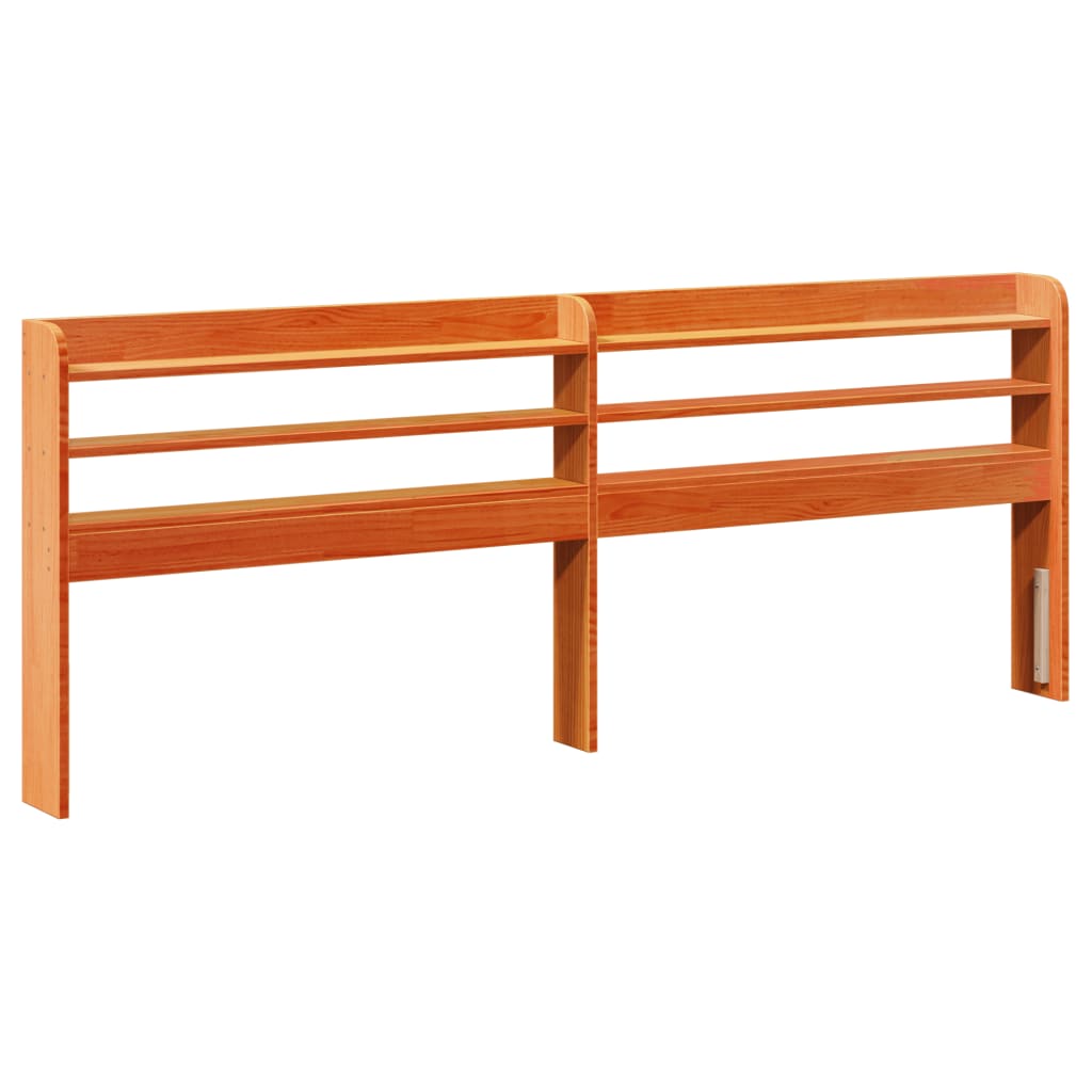 Cadre de lit sans matelas cire marron 200x200cm bois pin massif - XIOS