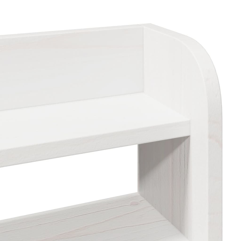 Cadre de lit sans matelas blanc 200x200 cm bois massif de pin - XIOS