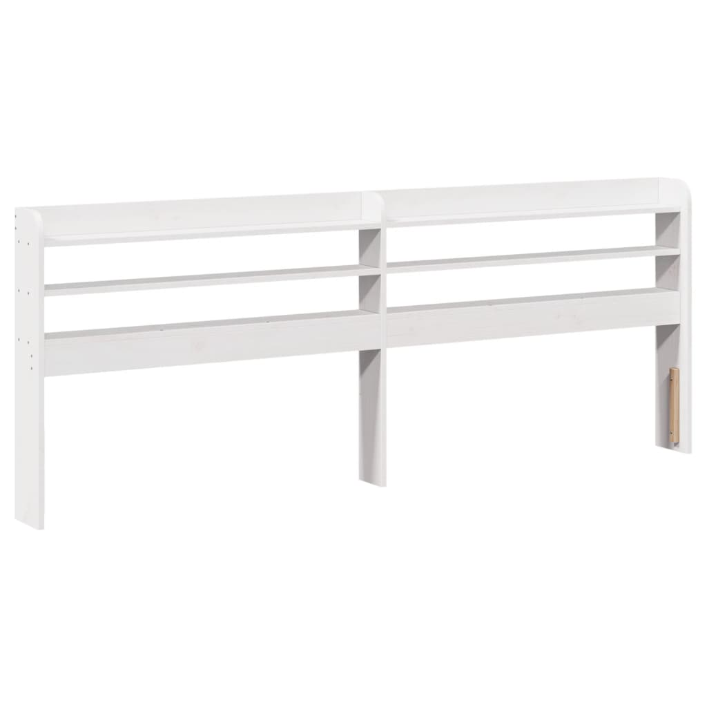 Cadre de lit sans matelas blanc 200x200 cm bois massif de pin - XIOS