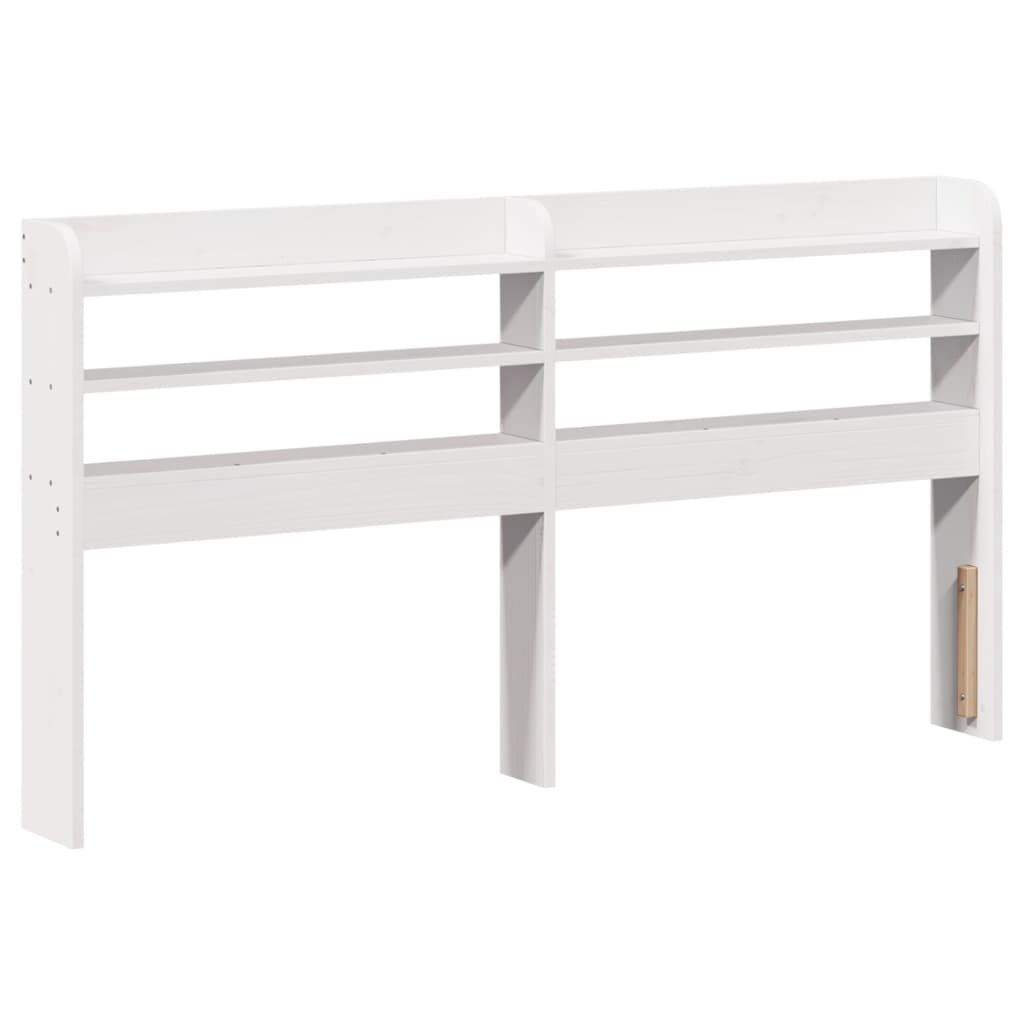 Cadre de lit sans matelas blanc 150x200 cm bois de pin massif - XIOS