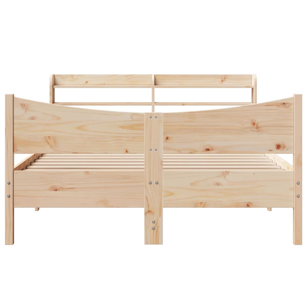 Cadre de lit avec tête de lit 160x200 cm bois de pin massif - XIOS
