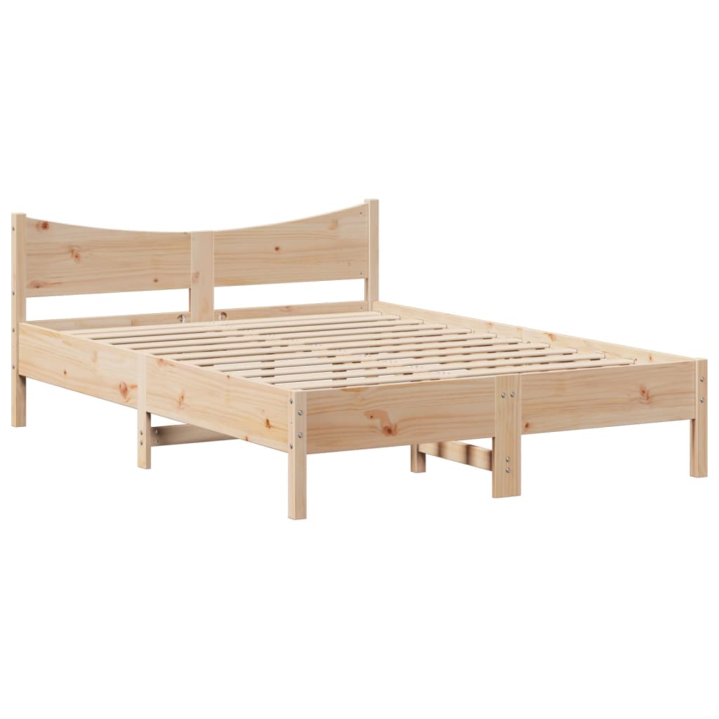 Cadre de lit avec tête de lit 160x200 cm bois de pin massif - XIOS