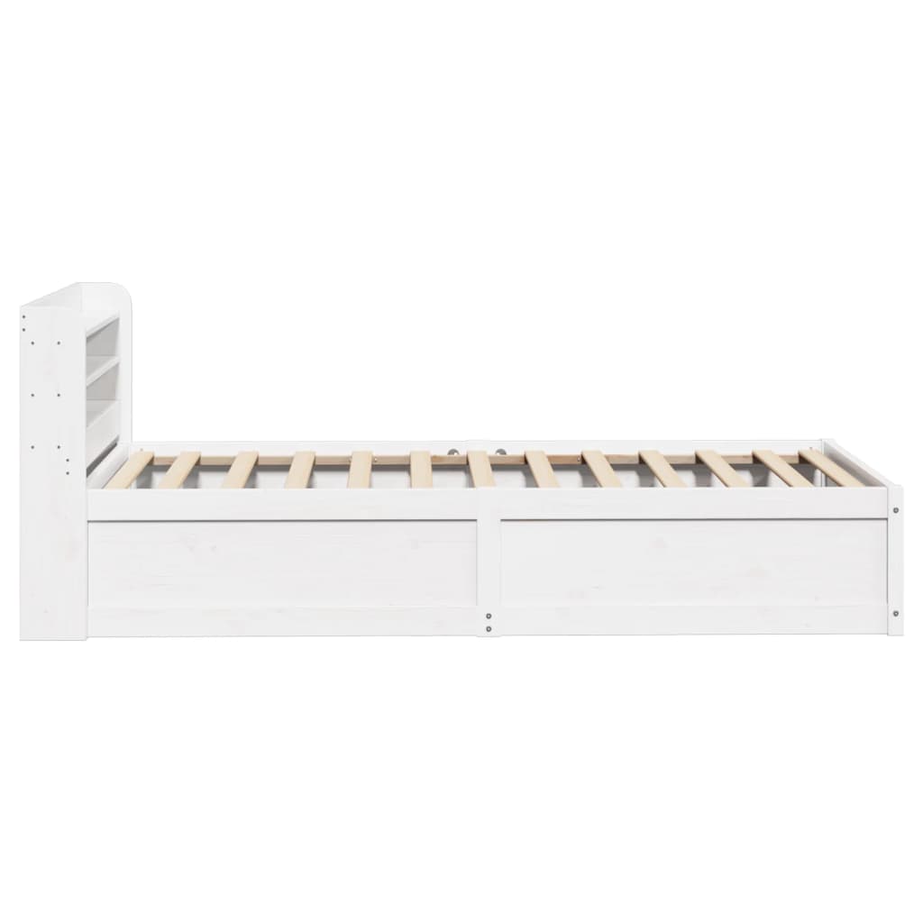 Cadre de lit avec tête de lit blanc 90x200cm bois de pin massif - XIOS