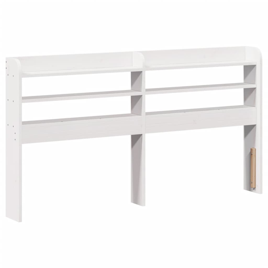 Cadre de lit et tête de lit blanc 140x190 cm bois de pin massif - XIOS