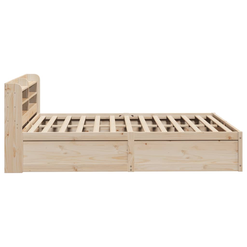 Cadre de lit avec tête de lit 135x190 cm bois de pin massif - XIOS