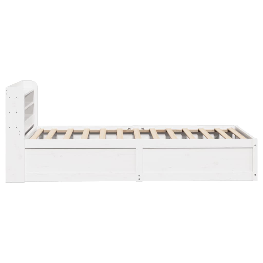 Cadre de lit avec tête de lit blanc 90x190cm bois de pin massif - XIOS