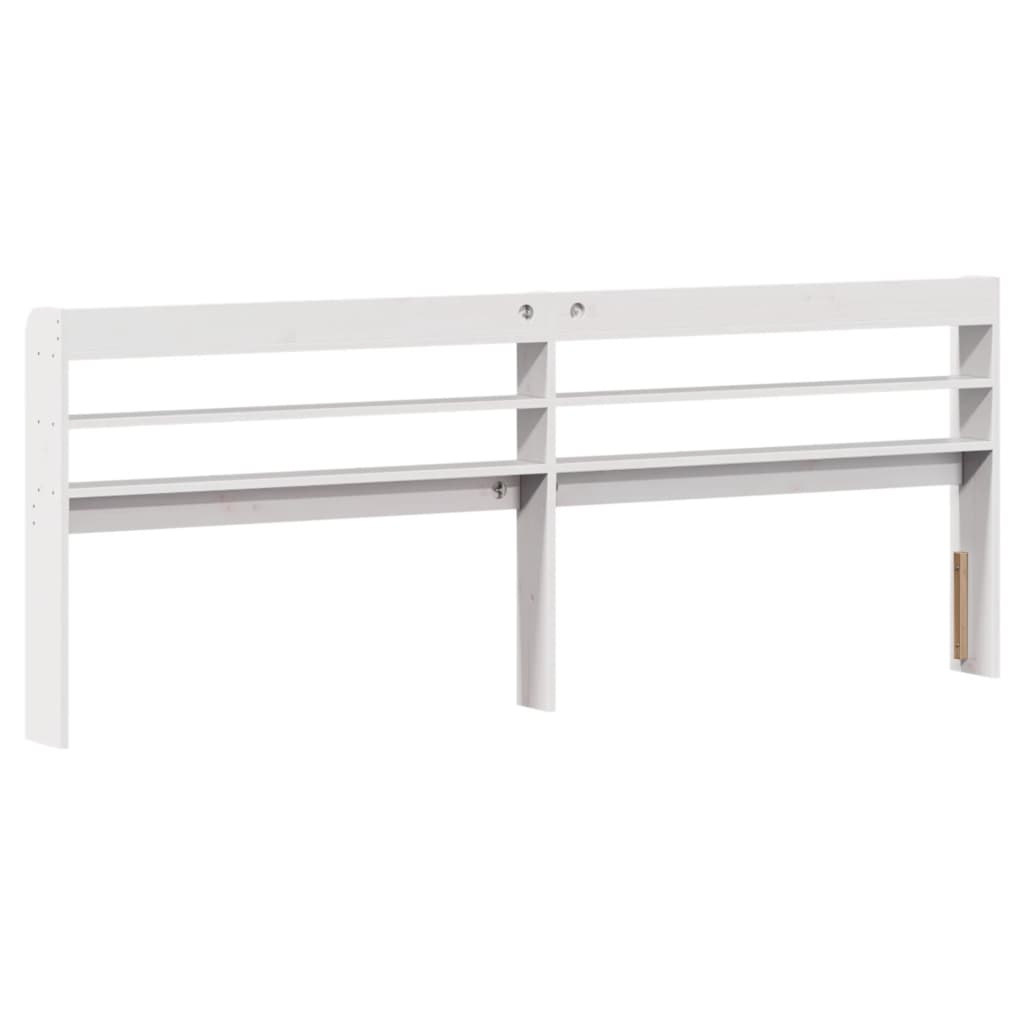Cadre de lit sans matelas blanc 200x200 cm bois massif de pin - XIOS