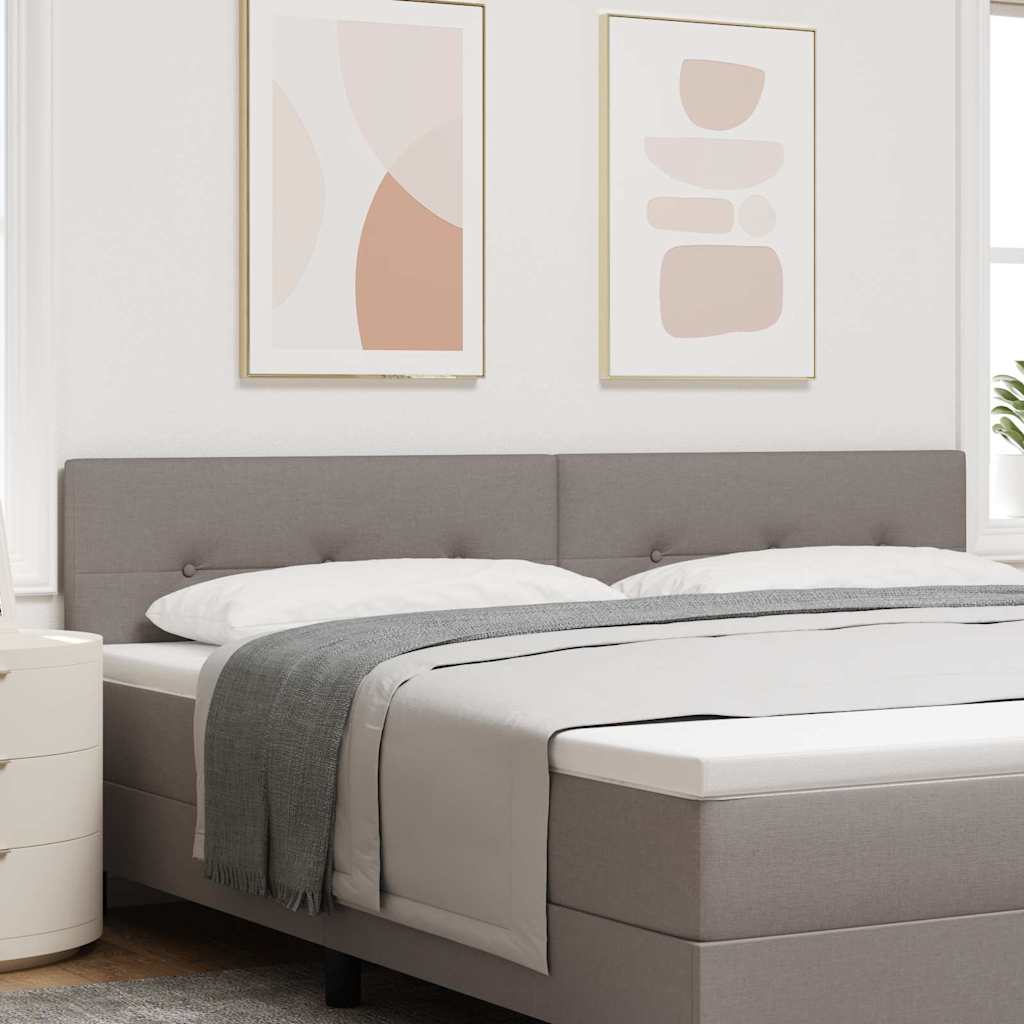 Tête de lit LED avec bandes LED Taupe 200 cm tissu