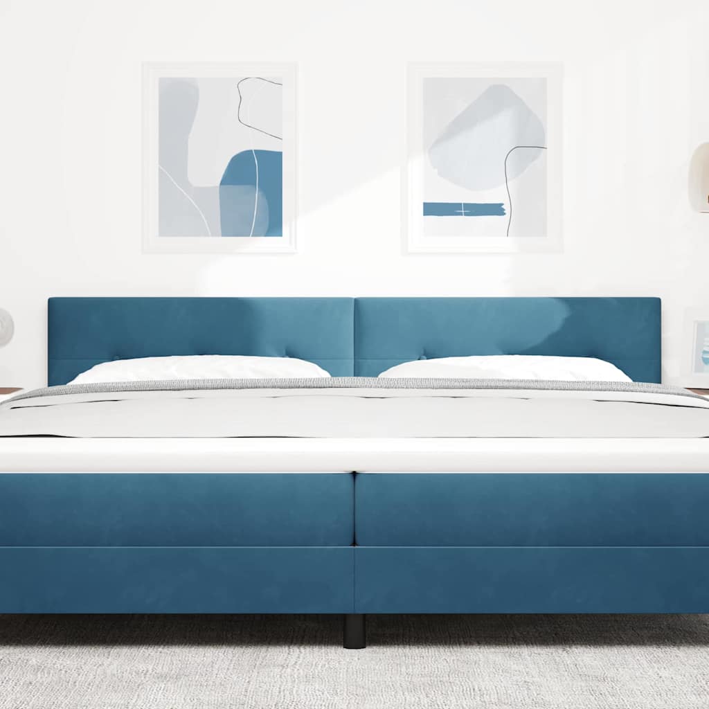 Tête de lit LED avec des lumières à LED Bleu 200 cm Polyester - XIOS