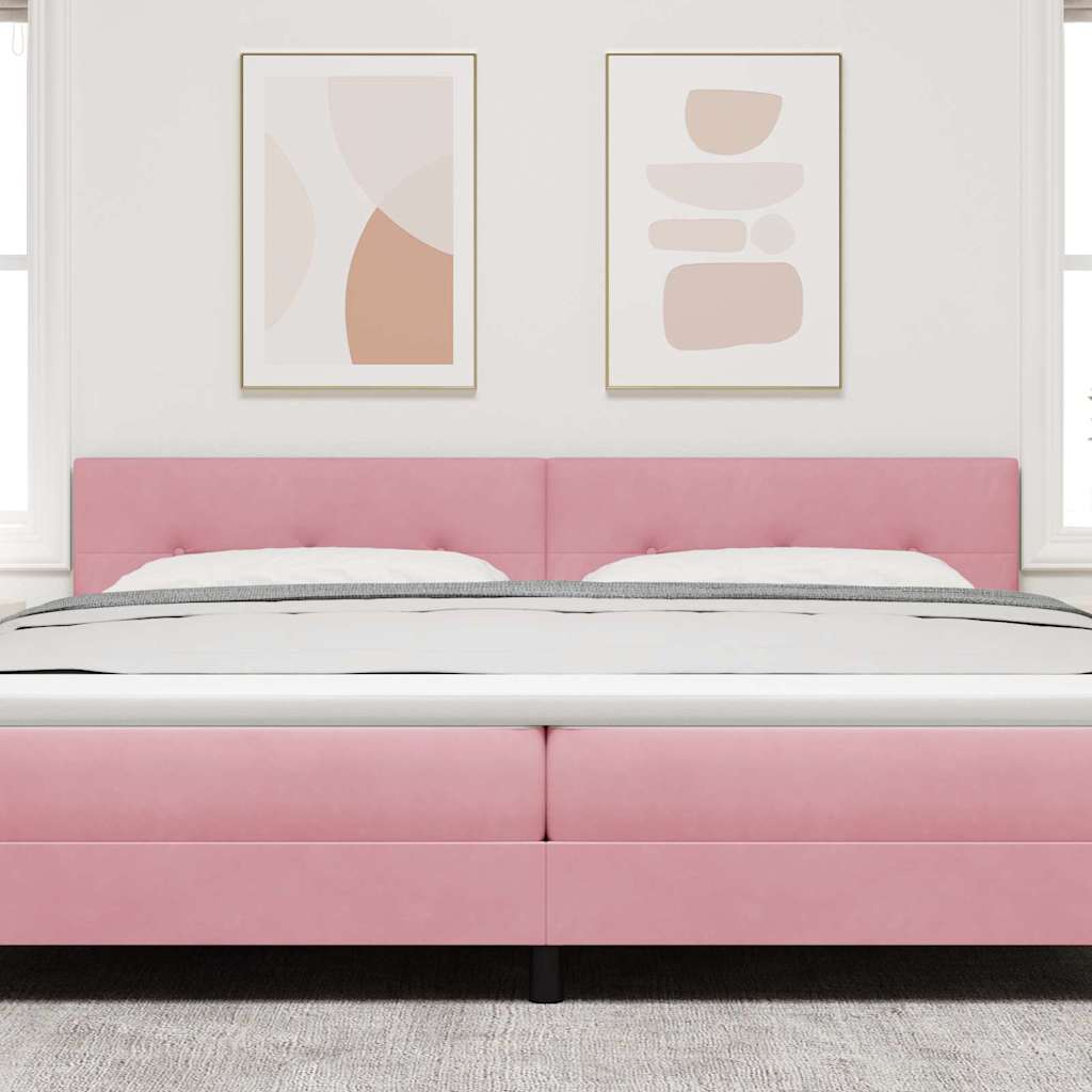Tête de lit LED avec des lumières à LED Rose 200 cm Polyester - XIOS
