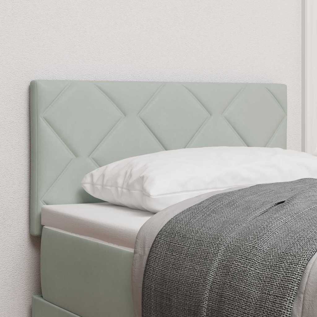 Tête de Lit LED Géométrique Gris clair 80 cm Velours - XIOS