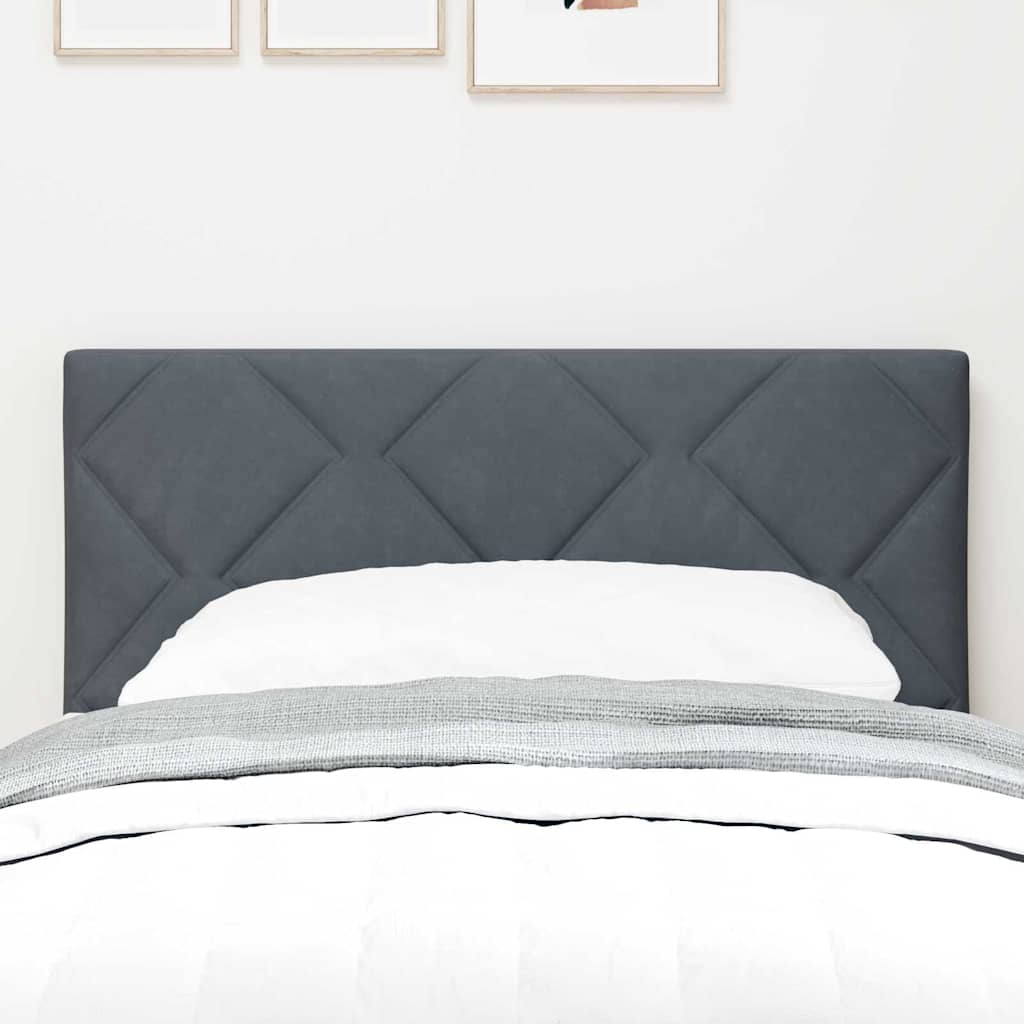 Tête de Lit LED Géométrique Gris foncé 80 cm Velours - XIOS