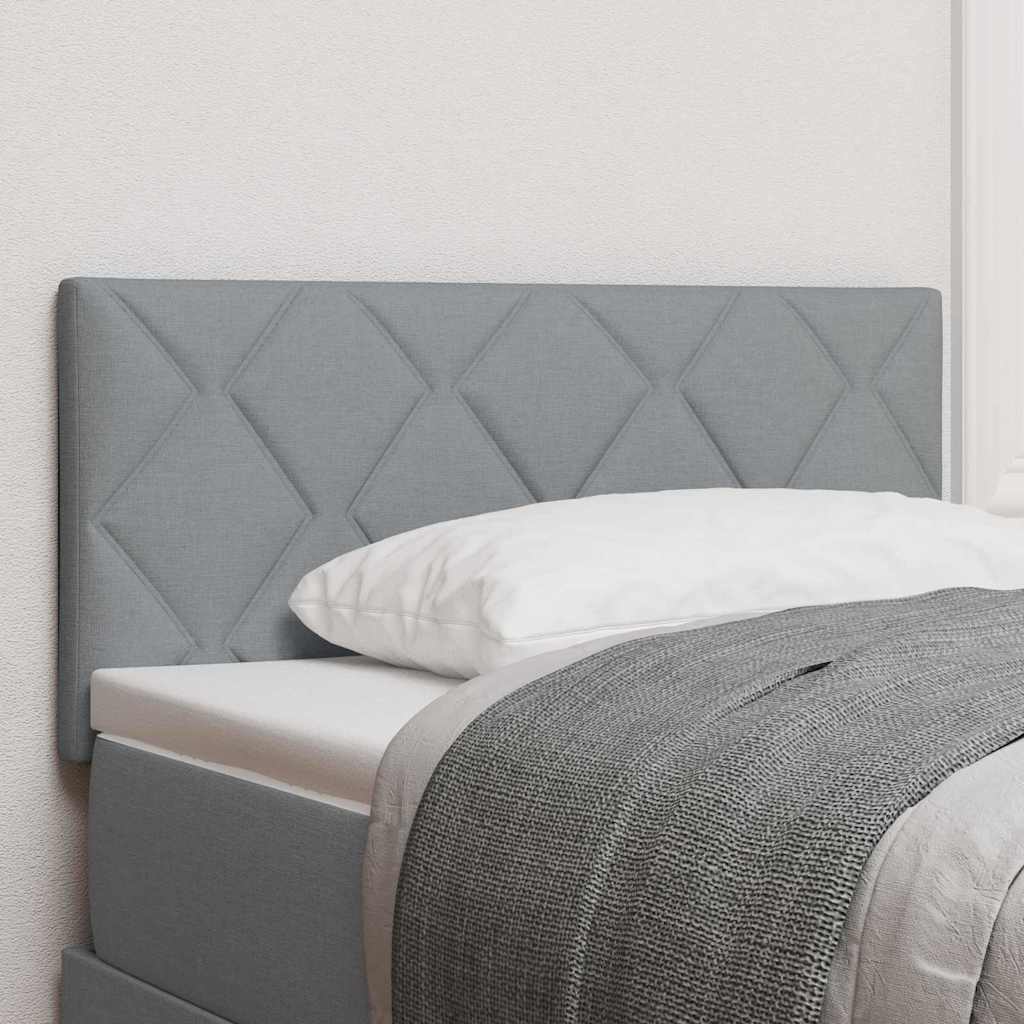 Tête de lit avec des lumières à LED Gris clair 90 cm tissu - XIOS