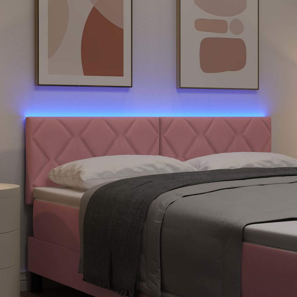 Tête de lit LED Rose 160 cm Cuir synthétique - XIOS
