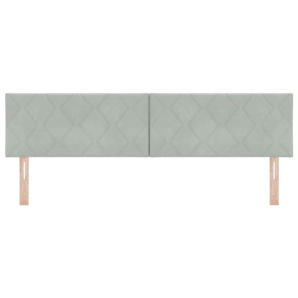 Tête de lit LED Gris clair 180 cm Velours - XIOS