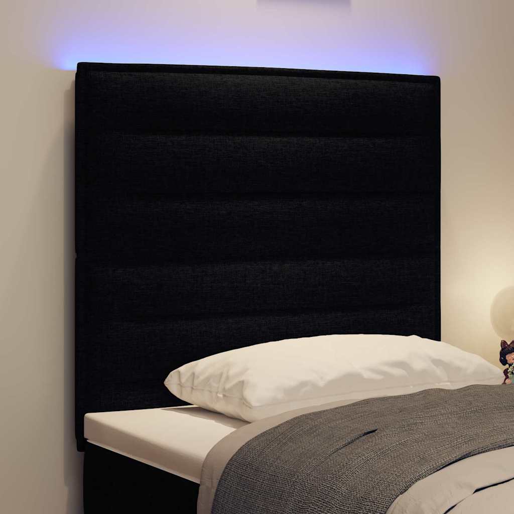 Tête de lit LED avec des lumières à LED Noir 90 cm Polyester - XIOS