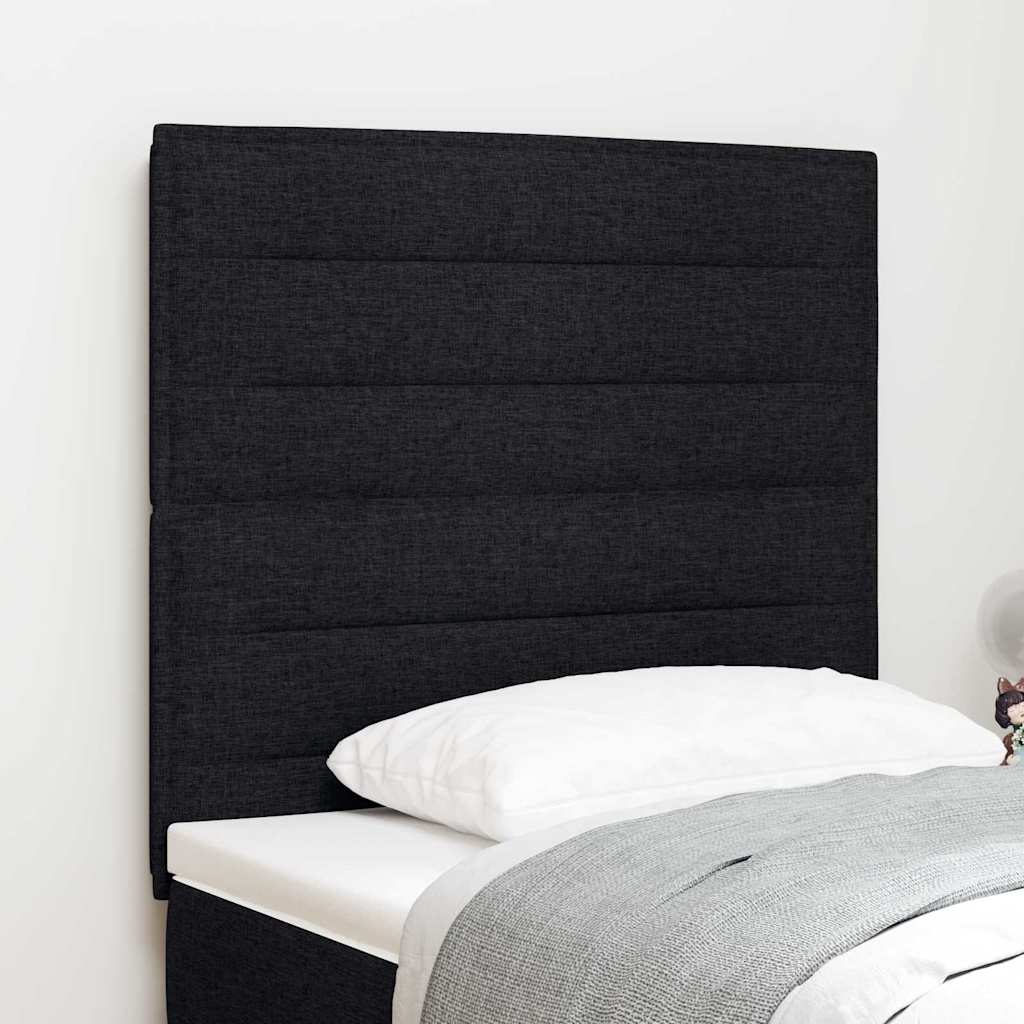 Tête de lit LED avec des lumières à LED Noir 100 cm tissu - XIOS
