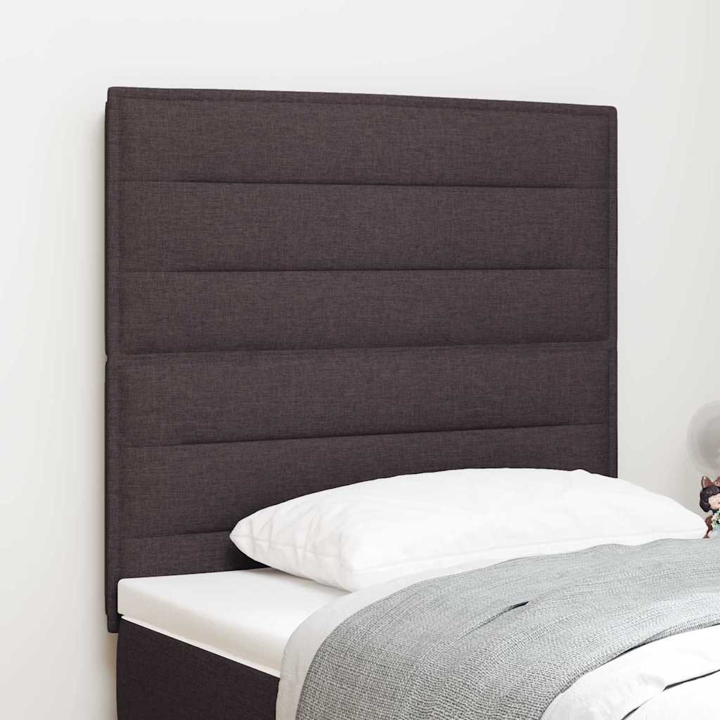 Tête de lit LED avec tête de lit Marron foncé 100 cm Polyester - XIOS