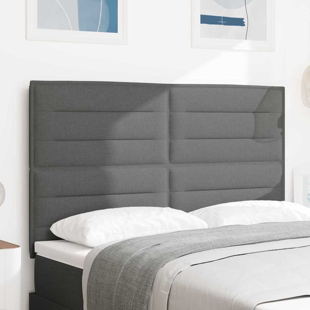 Tête de lit LED avec tête de lit Gris foncé 144 cm Polyester - XIOS