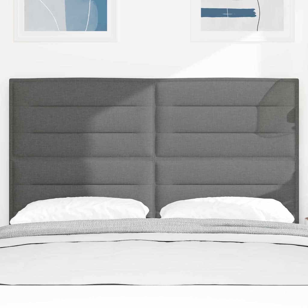 Tête de lit LED avec tête de lit Gris foncé 144 cm Polyester - XIOS