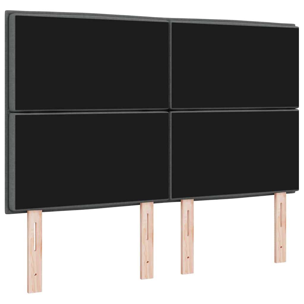 Tête de lit LED avec tête de lit Gris foncé 144 cm Polyester - XIOS