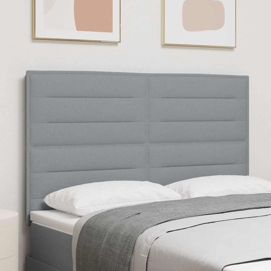 Tête de lit LED avec tête de lit Gris clair 160 cm Polyester - XIOS