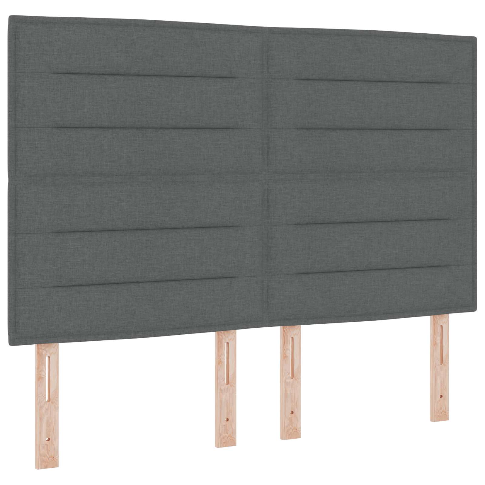 Tête de lit LED avec tête de lit Gris foncé 160 cm Polyester - XIOS