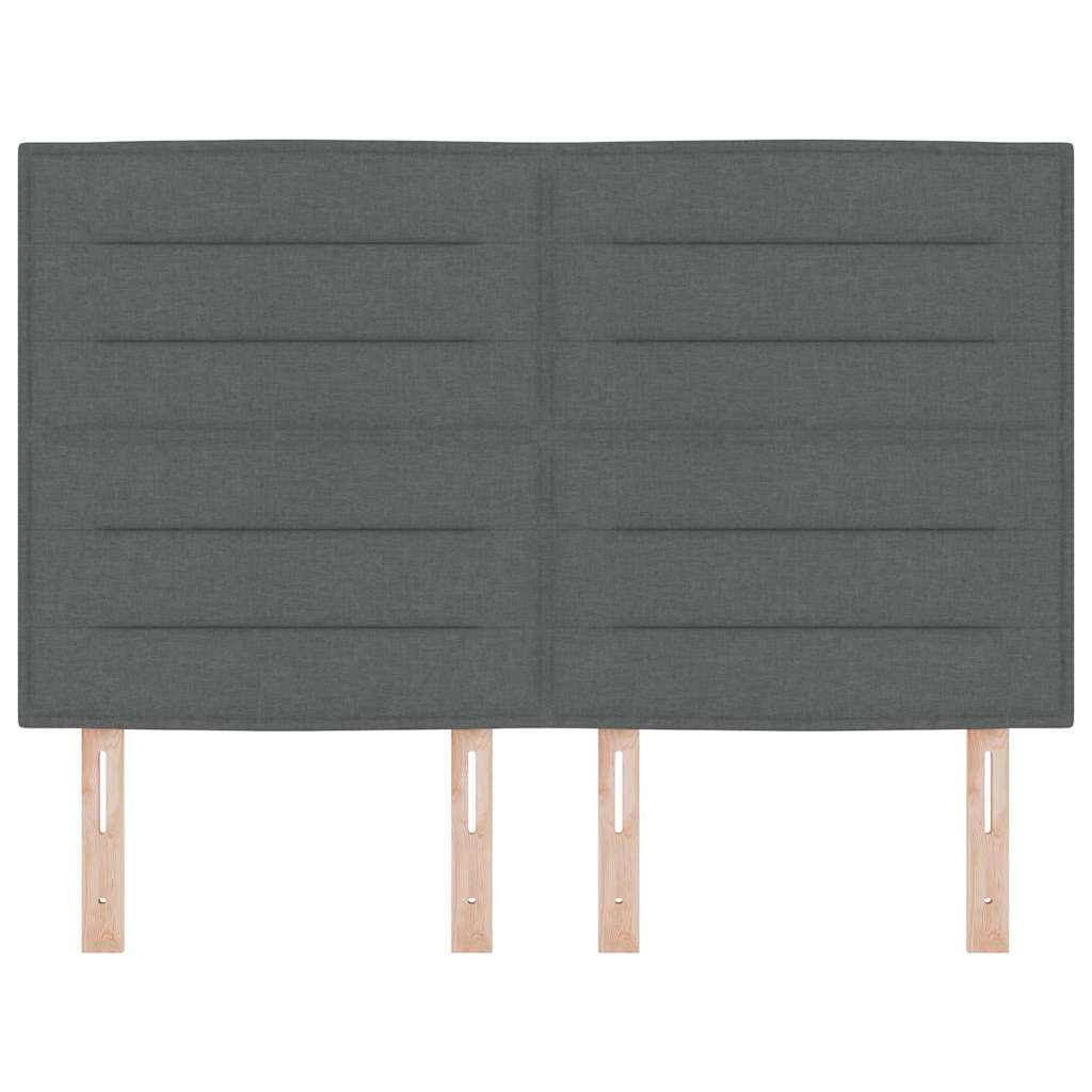 Tête de lit LED avec tête de lit Gris foncé 160 cm Polyester - XIOS