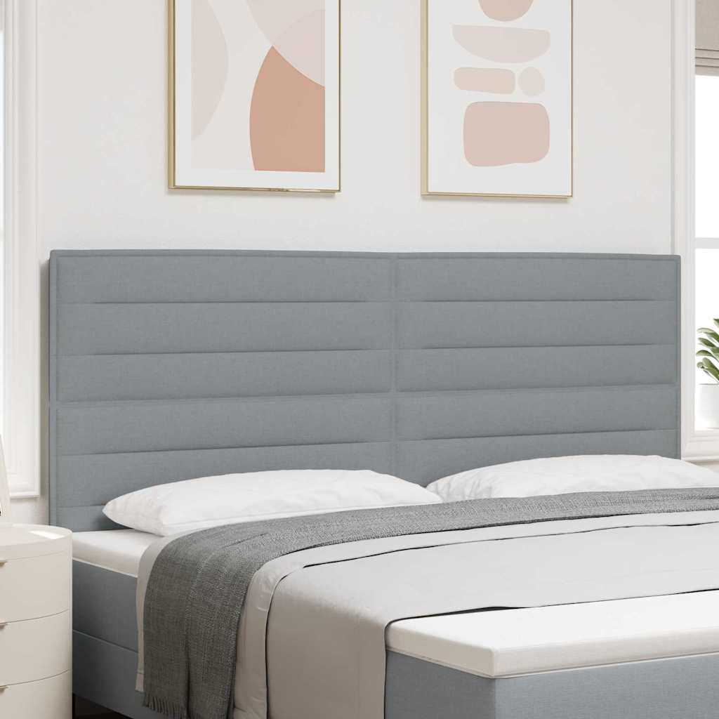 Tête de lit LED avec tête de lit Gris clair 200 cm Polyester - XIOS